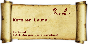 Kersner Laura névjegykártya