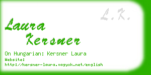 laura kersner business card